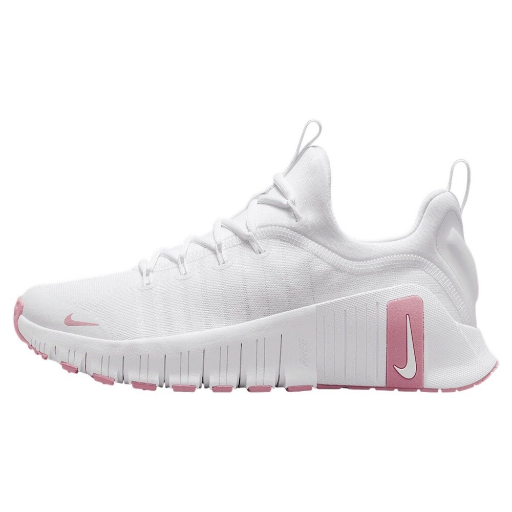 Size 8.5 Nike Free Metcon 6 White Pink Womens Training Gym Shoes FJ7126-106